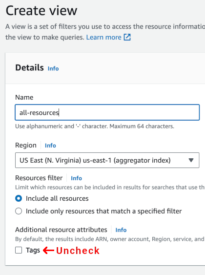 Choosing a name for the view