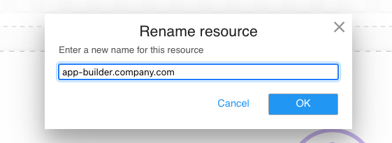 Renaming the resource