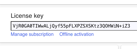 The Ilograph Desktop license window with a license key