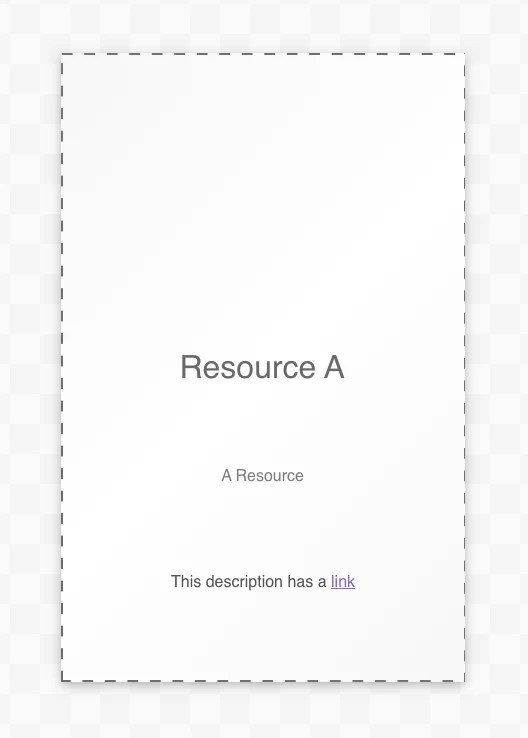 A resource with a link in the description